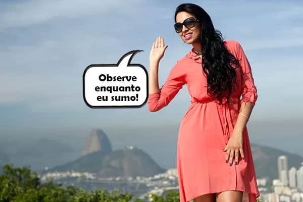 mulher dizendo que vai sumir